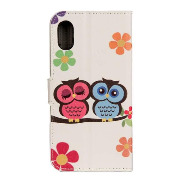Plånboksfodral Apple iPhone XR - Ugglor & Blommor