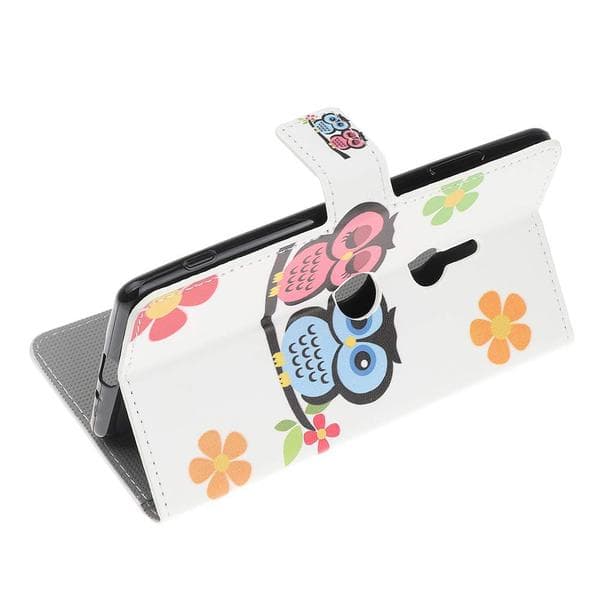 Plånboksfodral Sony Xperia XZ3 - Ugglor & Blommor