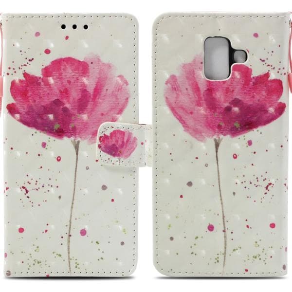 Plånboksfodral Samsung Galaxy J6 (2018) – Rosa Blomma
