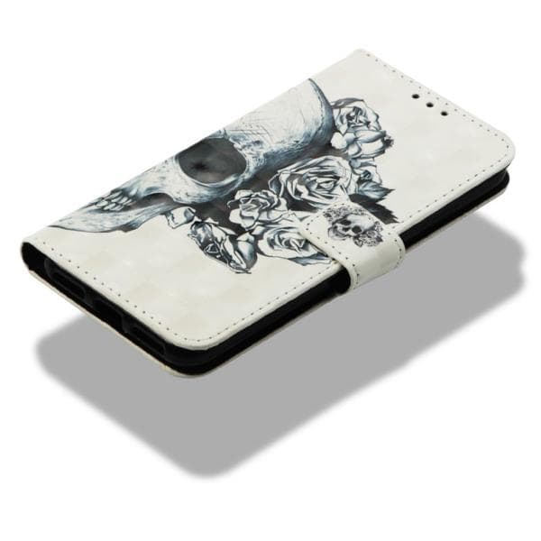 Plånboksfodral Huawei Y6 2018 – Döskalle / Rosor