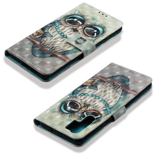 Plånboksfodral Huawei P30 Pro – Utsmyckad Uggla