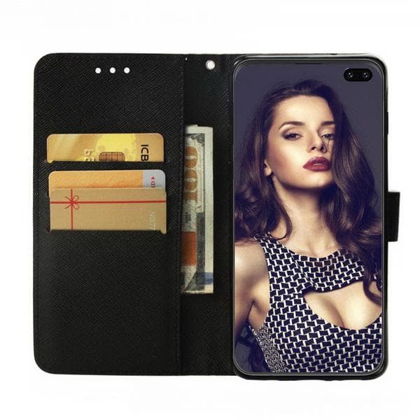 Plånboksfodral Samsung Galaxy S10 Plus – Döskalle / Rosor