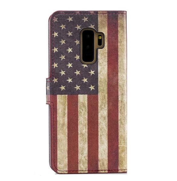 Plånboksfodral Samsung Galaxy S9 Plus - Flagga USA