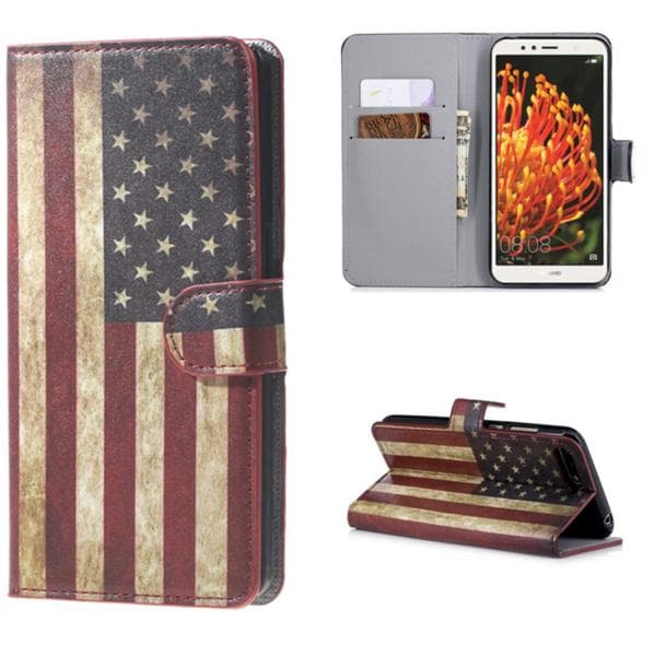 Plånboksfodral Huawei Y6 2018 - Flagga USA