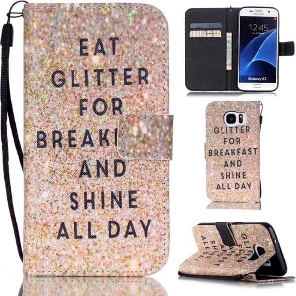 Plånboksfodral Samsung Galaxy S7 – Eat Glitter And Shine