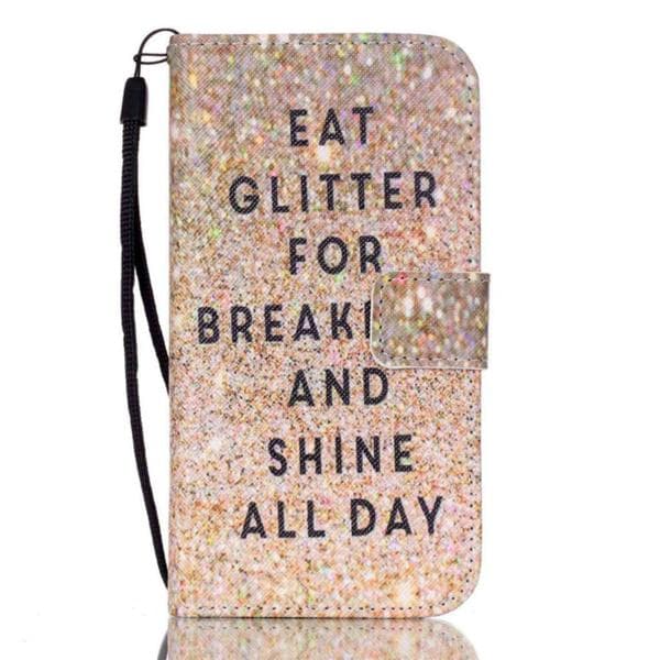 Plånboksfodral Samsung Galaxy S7 Edge – Eat Glitter And Shine