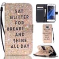 Miniatyrbild 1 av 9: Plånboksfodral Samsung Galaxy S7 Edge – Eat Glitter And Shine