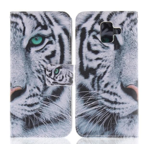 Plånboksfodral Samsung Galaxy A6 (2018) – Vit Tiger