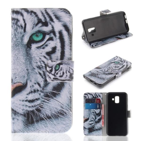 Plånboksfodral Samsung Galaxy A6 (2018) – Vit Tiger
