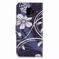 Pikkukuva 5 / 5: Plånboksfodral Samsung Galaxy A6 (2018) - Svart med Blommor