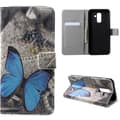 Pikkukuva 1 / 7: Plånboksfodral Samsung Galaxy A6 Plus - Blå Fjäril