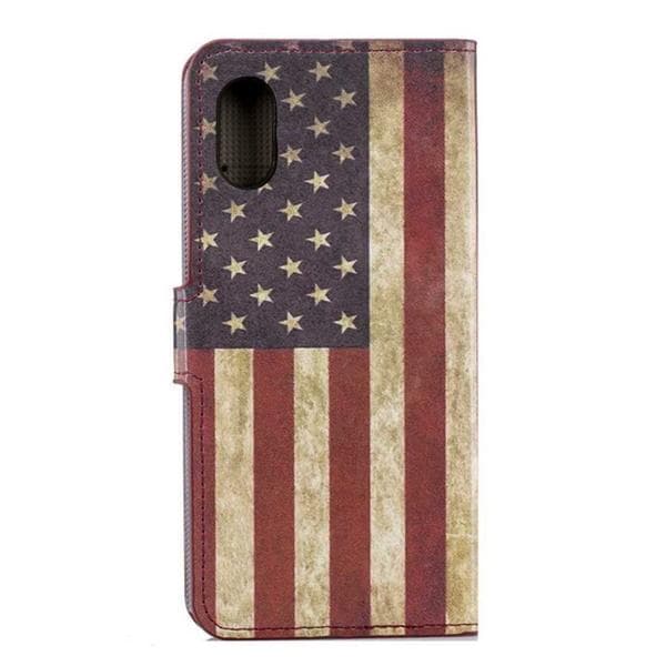 Plånboksfodral Apple iPhone XS Max - Flagga USA