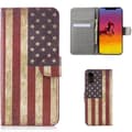 Miniatyrbillede 1 af 4: Plånboksfodral Apple iPhone XS Max - Flagga USA