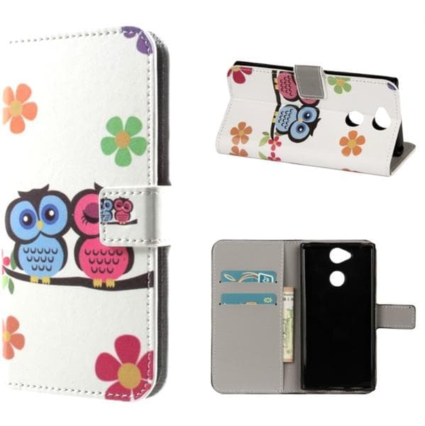 Plånboksfodral Sony Xperia XA2 - Ugglor & Blommor