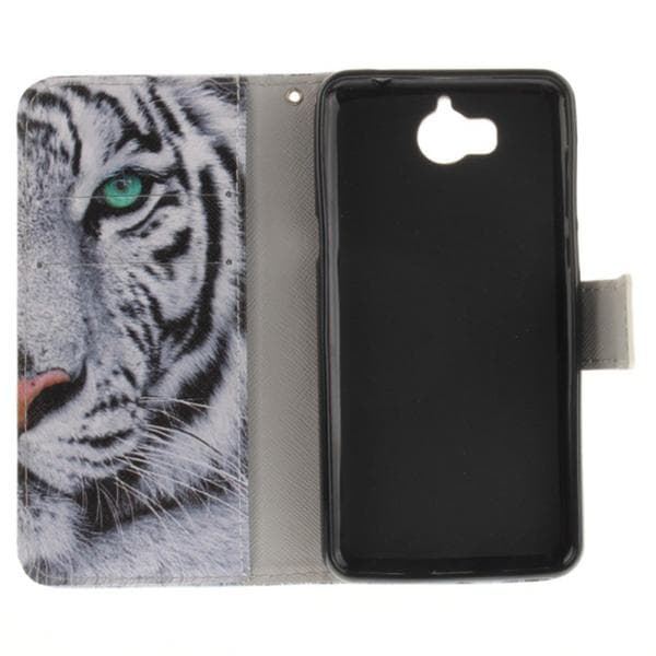 Plånboksfodral Huawei Y6 2017 - Vit Tiger