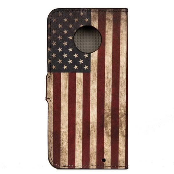 Plånboksfodral Motorola Moto G6 Plus - Flagga USA