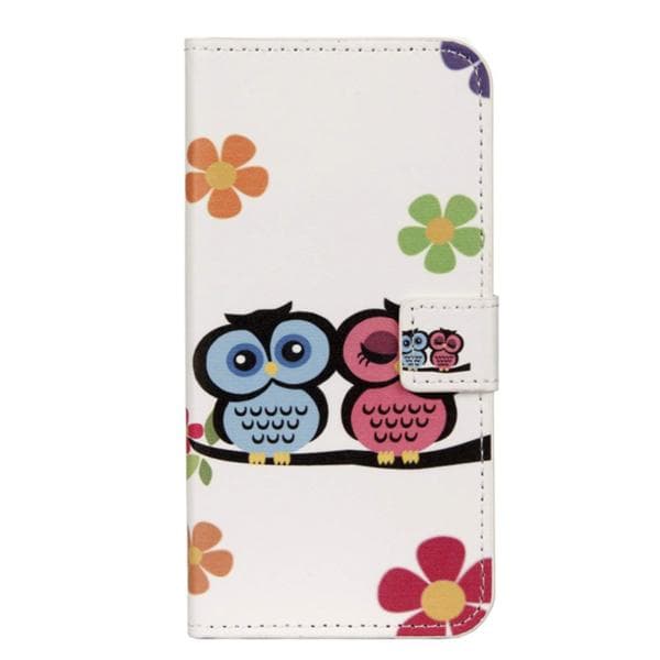 Plånboksfodral Motorola Moto G6 Plus - Ugglor & Blommor