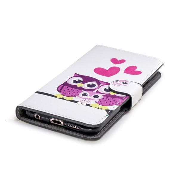 Plånboksfodral Huawei Y6 2018 - Ugglor & Hjärtan