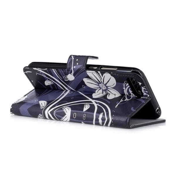 Plånboksfodral Huawei Y6 2018 - Svart med Blommor