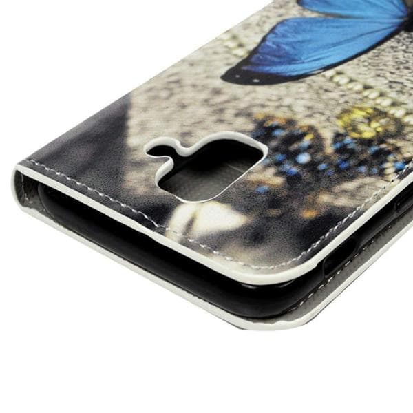 Plånboksfodral Samsung Galaxy A6 (2018) - Blå Fjäril