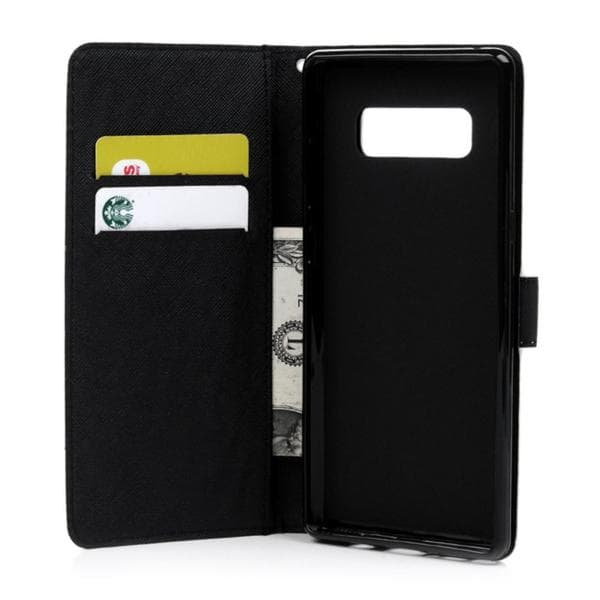 Plånboksfodral Samsung Galaxy Note 8 – Döskalle / Rosor