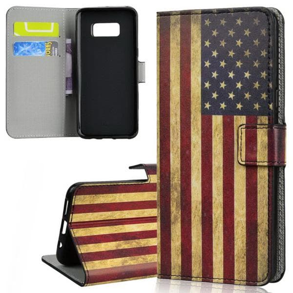 Plånboksfodral Samsung Galaxy S8 - Flagga USA
