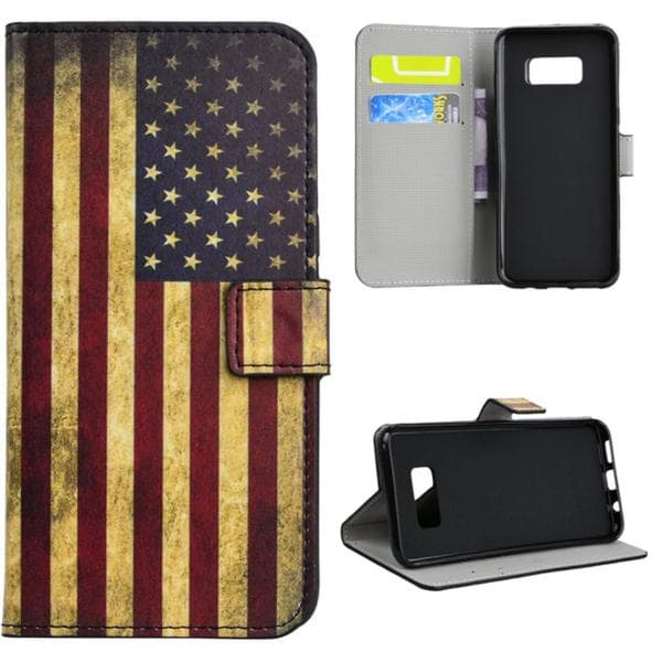 Plånboksfodral Samsung Galaxy S8 - Flagga USA