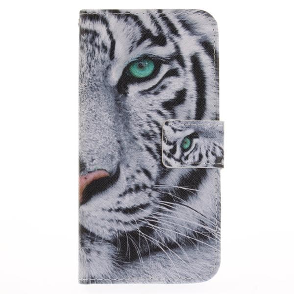 Plånboksfodral Moto G5 Plus – Vit Tiger