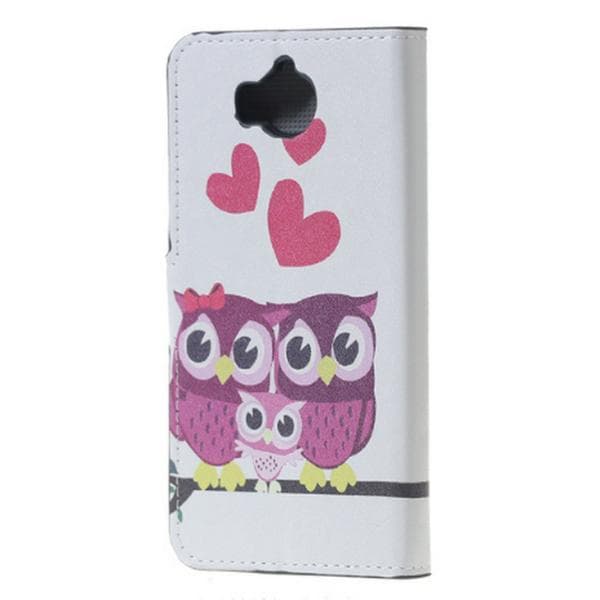 Plånboksfodral Huawei Y6 2017 - Ugglor & Hjärtan