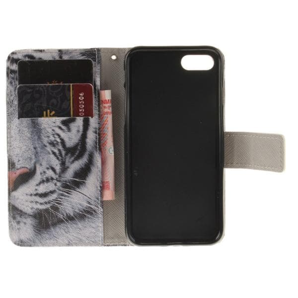 Plånboksfodral Apple iPhone 8 – Vit Tiger