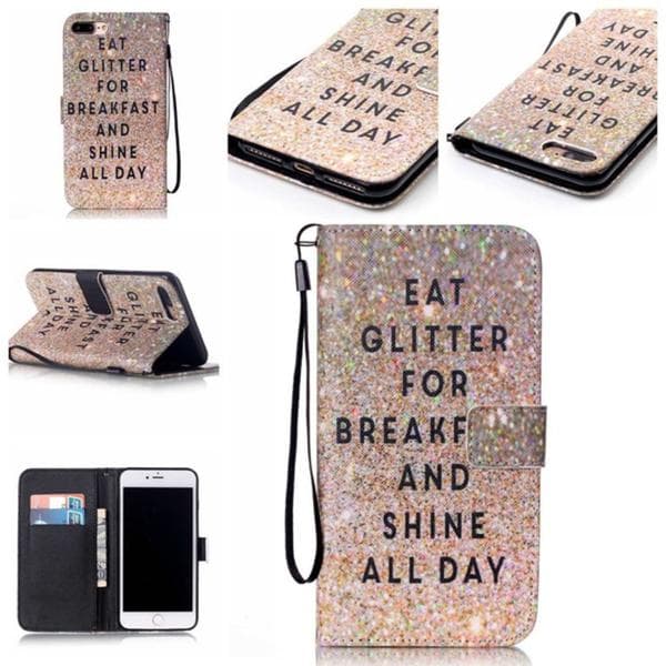 Plånboksfodral Apple iPhone 8 Plus - Eat Glitter And Shine
