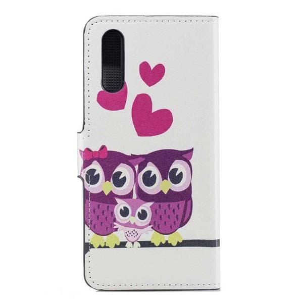 Plånboksfodral Huawei P20 – Ugglor & Hjärtan