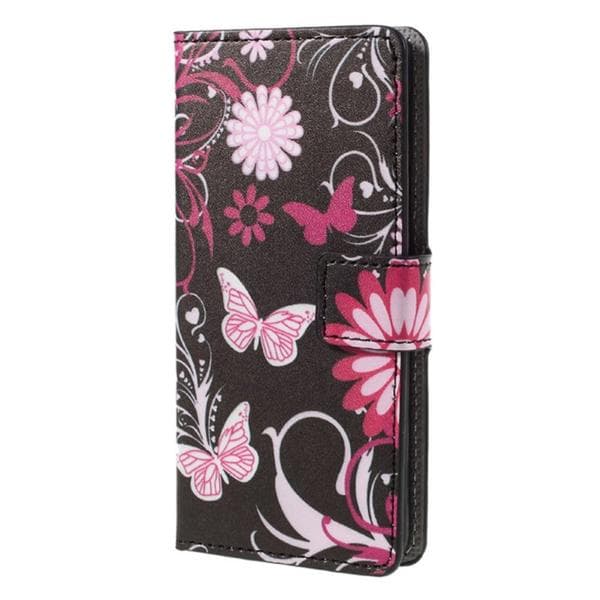 Plånboksfodral Sony Xperia L2 - Svart med Fjärilar