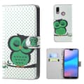 Miniatyrbillede 1 af 4: Plånboksfodral Huawei P20 Lite - Prickigt med Uggla