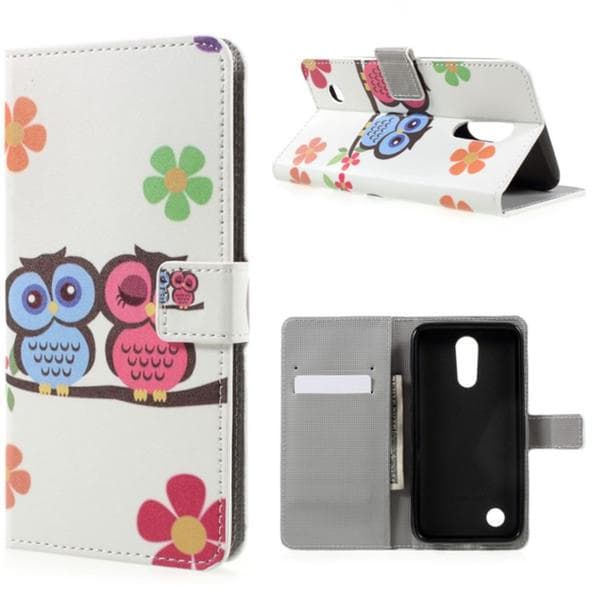 Plånboksfodral LG K10 2017 - Ugglor & Blommor