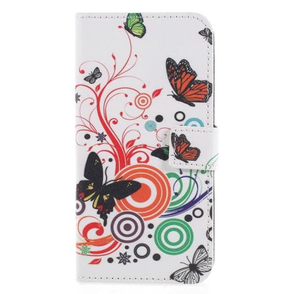 Plånboksfodral Huawei P Smart (2018) - Vit med Fjärilar