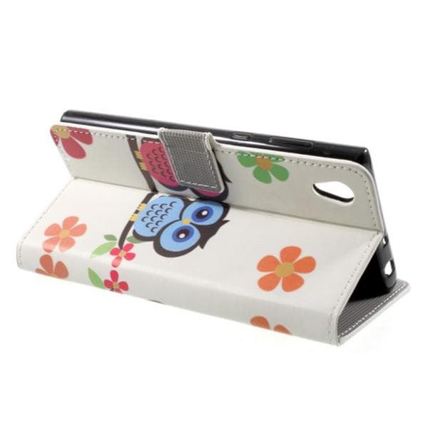 Plånboksfodral Sony Xperia L1 – Ugglor & Blommor