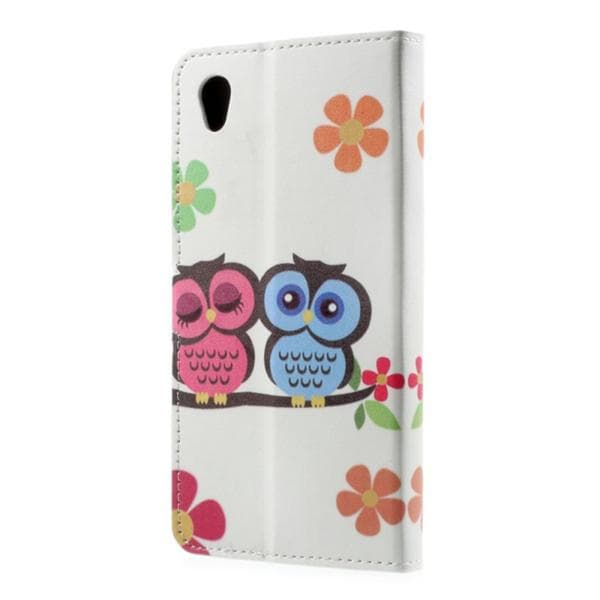 Plånboksfodral Sony Xperia L1 – Ugglor & Blommor