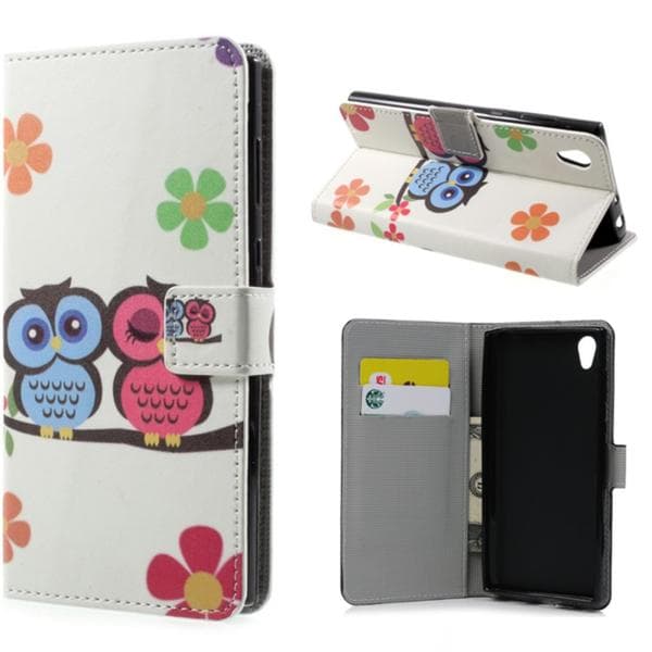 Plånboksfodral Sony Xperia L1 – Ugglor & Blommor