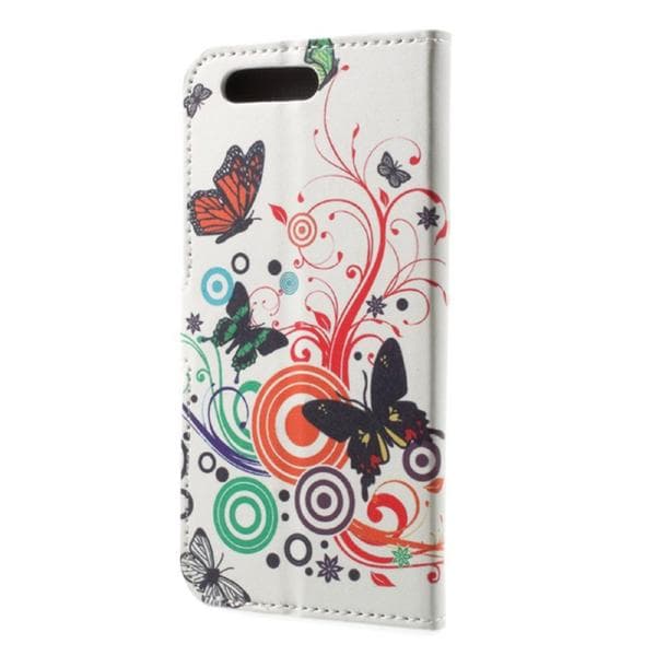Plånboksfodral Huawei Honor 9 - Vit med Fjärilar