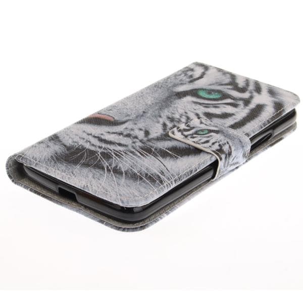 Plånboksfodral Moto G5 – Vit Tiger