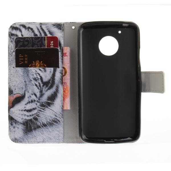 Plånboksfodral Moto G5 – Vit Tiger