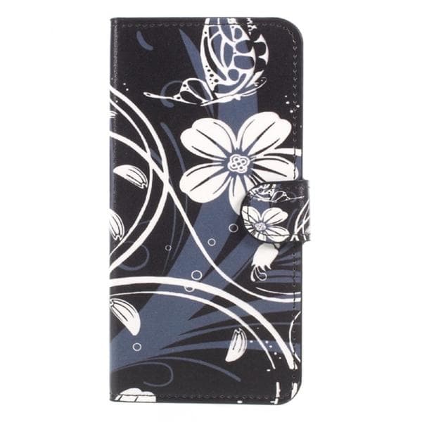 Plånboksfodral HTC U11 - Svart med Blommor