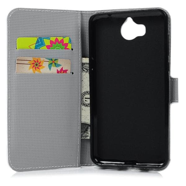 Plånboksfodral Huawei Y6 2017 - Ugglor & Blommor