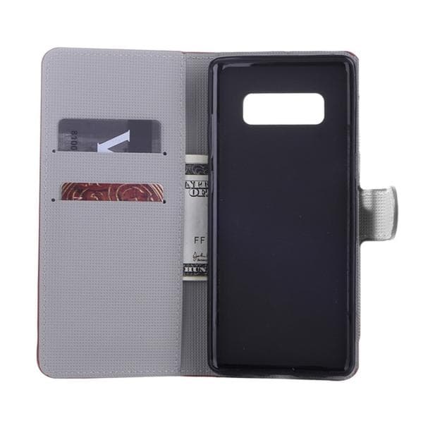 Plånboksfodral Samsung Galaxy Note 8 – Ugglor & Hjärtan