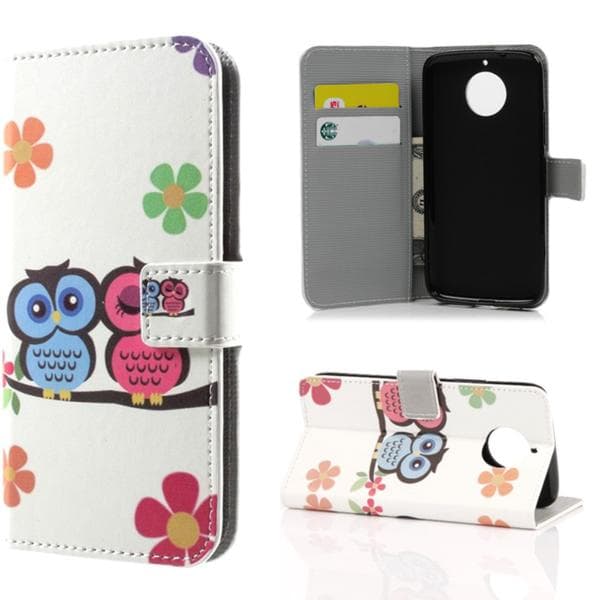 Plånboksfodral Moto G5S - Ugglor & Blommor