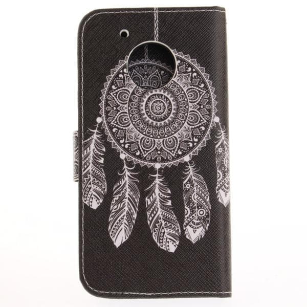 Plånboksfodral Moto G5 – Drömfångare / Dreamcatcher Svart