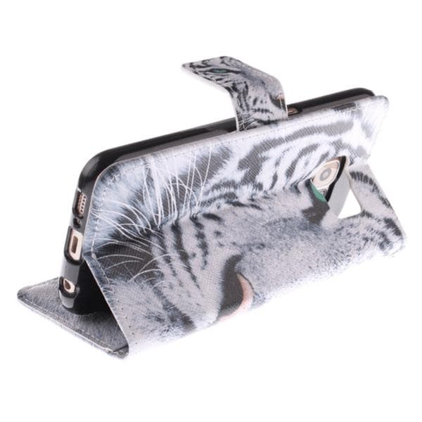 Plånboksfodral Samsung Galaxy S6 – Vit Tiger