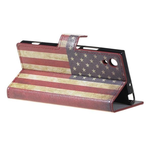 Plånboksfodral Sony Xperia XA1 - Flagga USA