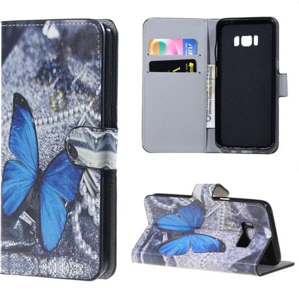 Plånboksfodral Samsung Galaxy S8 - Blå Fjäril